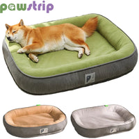 Eco-Friendly Plush Dog Bed 4-Season Comfort - Orthopedic Memory Foam Pet Mat for Small/Medium Dogs & Cats, Thicken Washable Cove