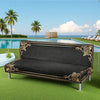 Luxury French Retro Printed Summer Outdoor Sofa Bed Cover, Milk Silk Fabric, Pet - Friendly, Washable Withou